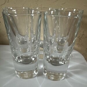 Set of 5 Borgonovo Italy Highball Glasses - Weighted Bullet Bottom - Italian Art